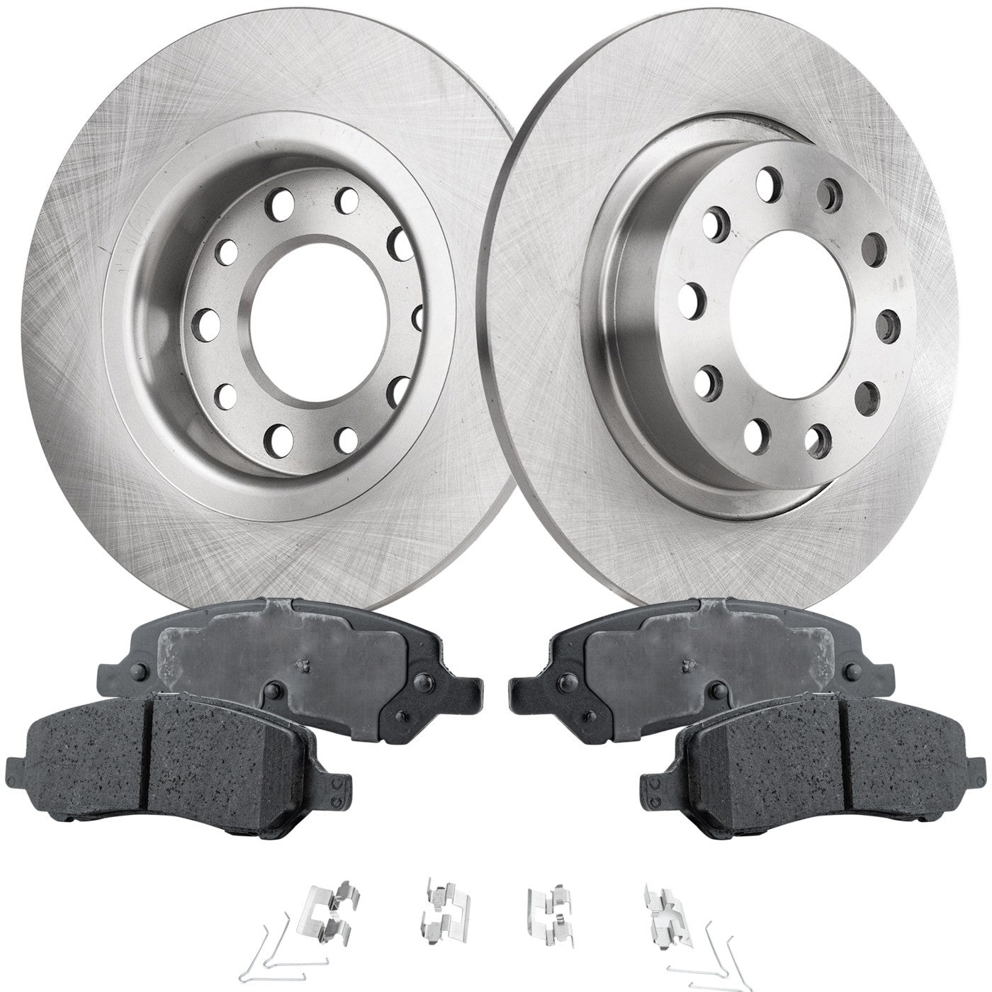 Rear Brake Disc Rotors and Pads Kit for Dodge Dart (2015–2016)