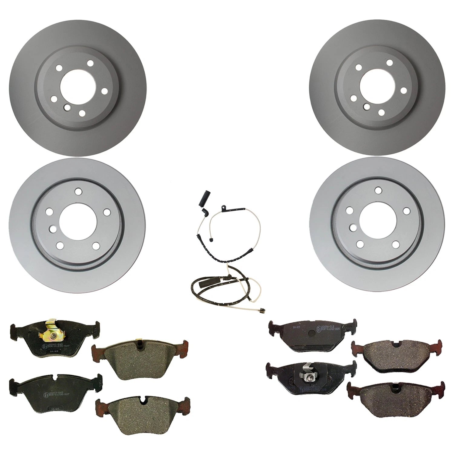 Hella Front Rear Rotors Low-Met Disc Brake Pad Kit for BMW Z4 E85 E86 (2006–2008)