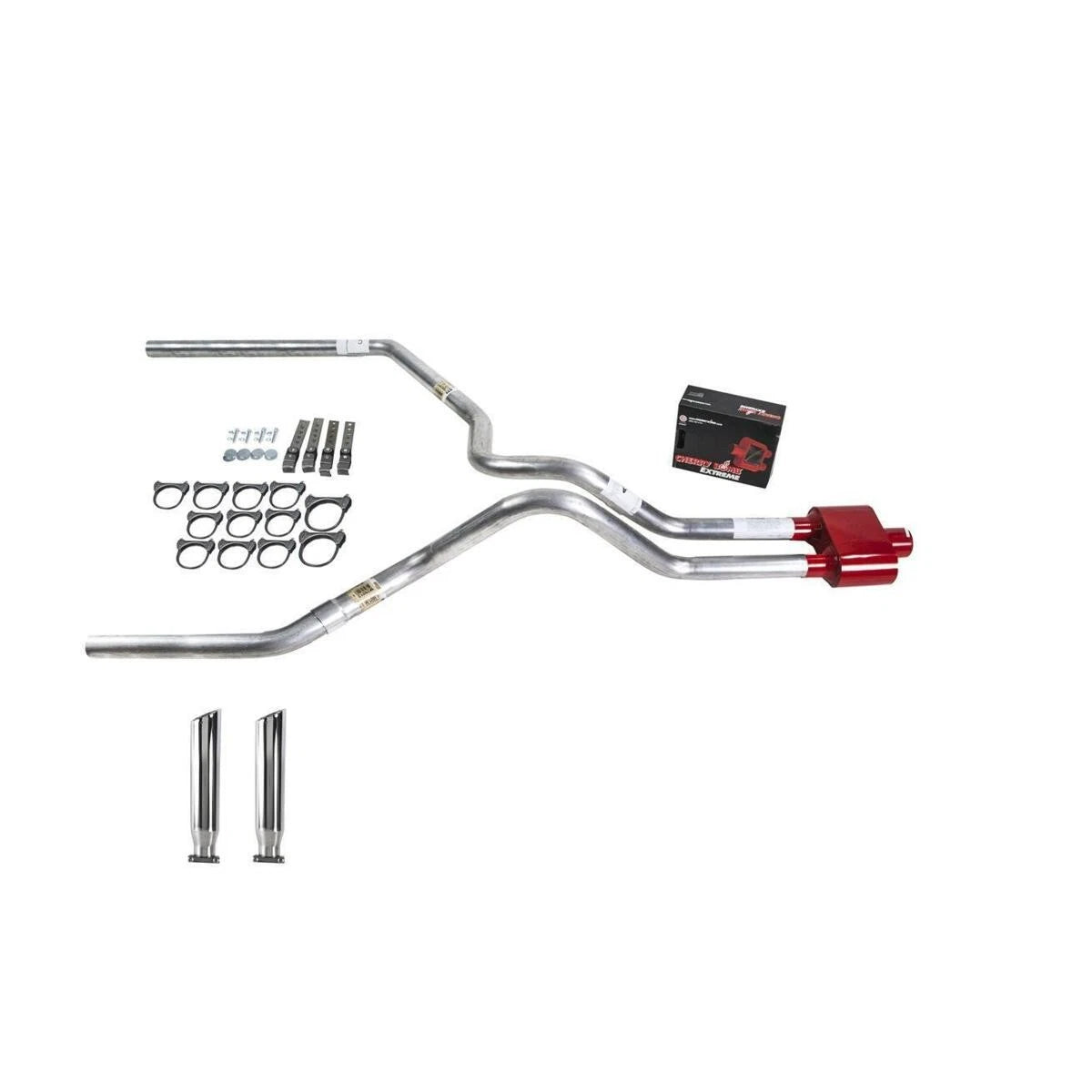 Dual Exhaust Pipe for F150 (2007–2013) - 2.5" Cherry Bomb Extreme RC Tip