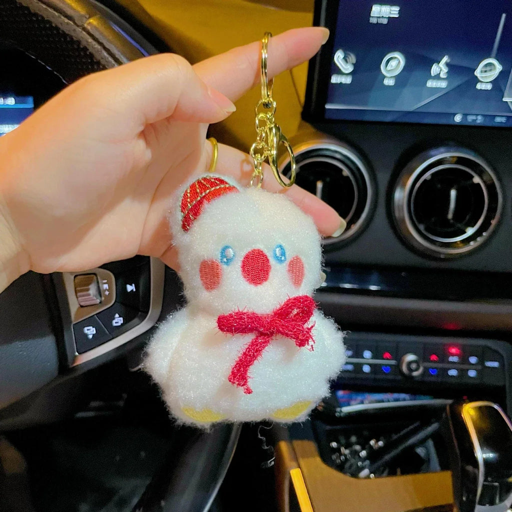 Decorations Keyring Plush Christmas Keychain for Gift