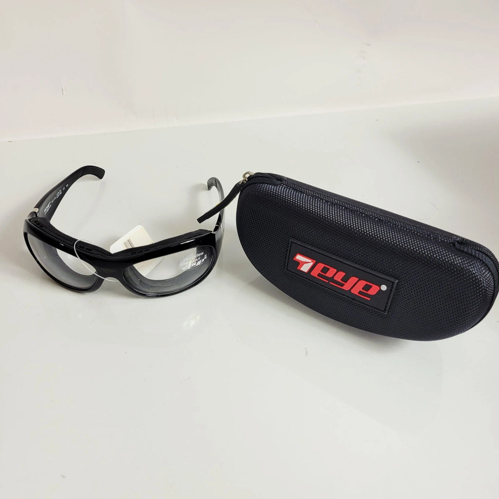 7eye Glossy Black Frame with SharpView Polarized Lenses for Motorcycle