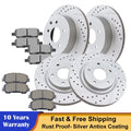 Disc Brake Rotors and Ceramic Pads Kit for Nissan Rogue (2014–2017)
