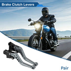 Adjustable Short Brake Clutch Lever Set for BMW F650GS (2008–2012) Titanium Tone