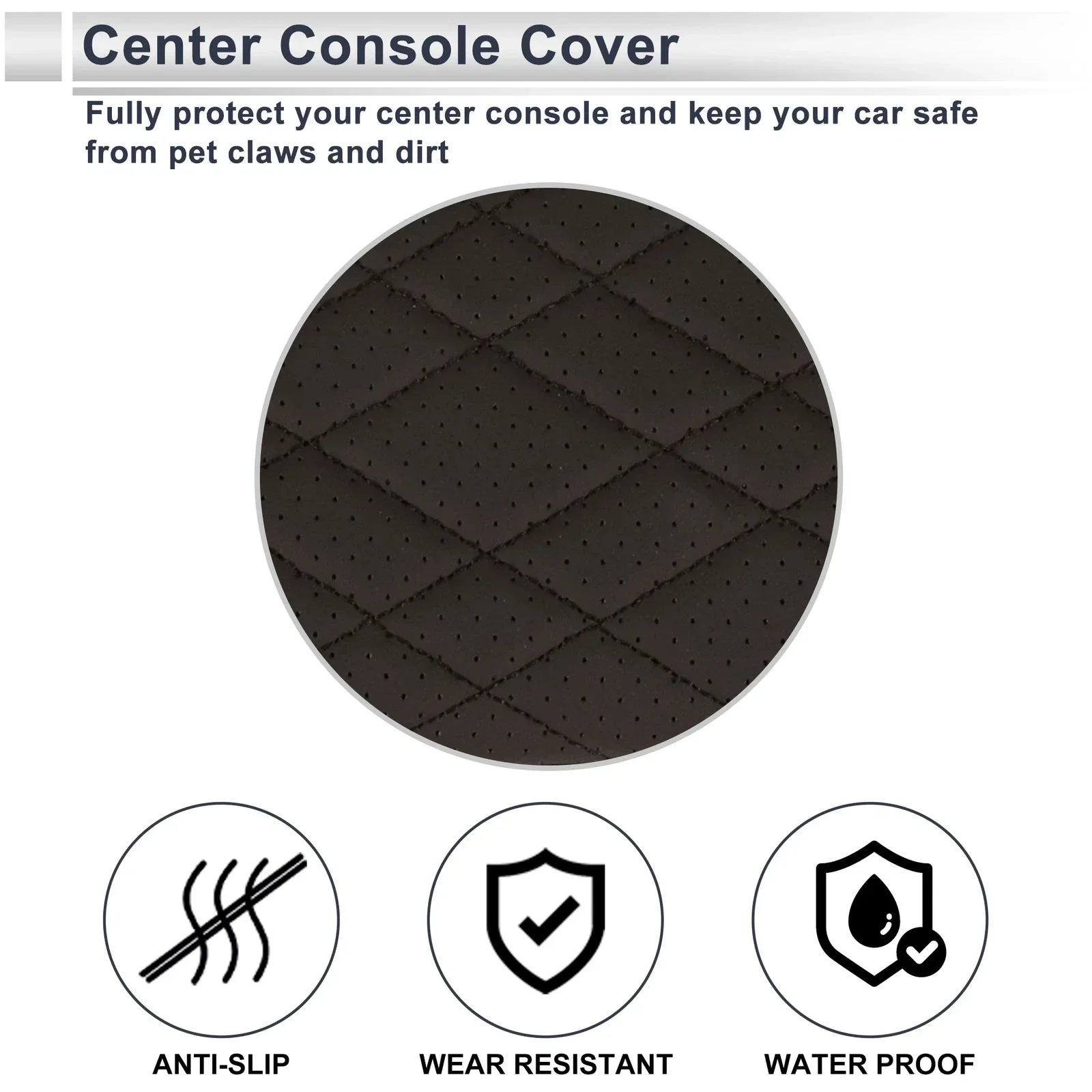 Center Console Cover with Storage Bag for BMW 7 Series Deep Brown (2016 - 2022)