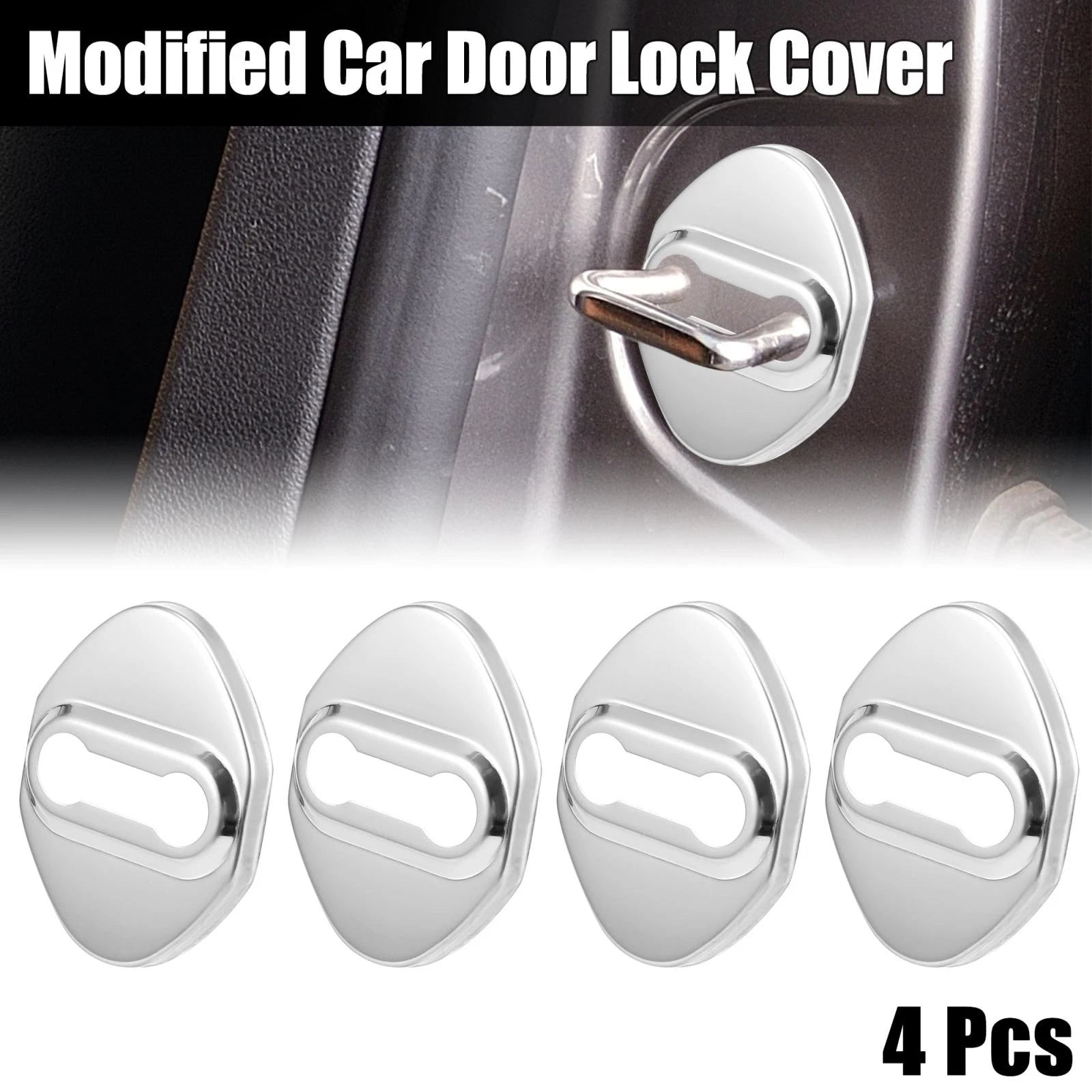Set of 4 Door Lock Latch Striker Cover Caps for Toyota 
