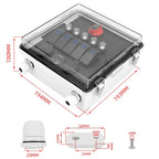 5 Gang Rocker Switch Box w/ Waterproof Cover & USB Charger for Car - 79 Characters