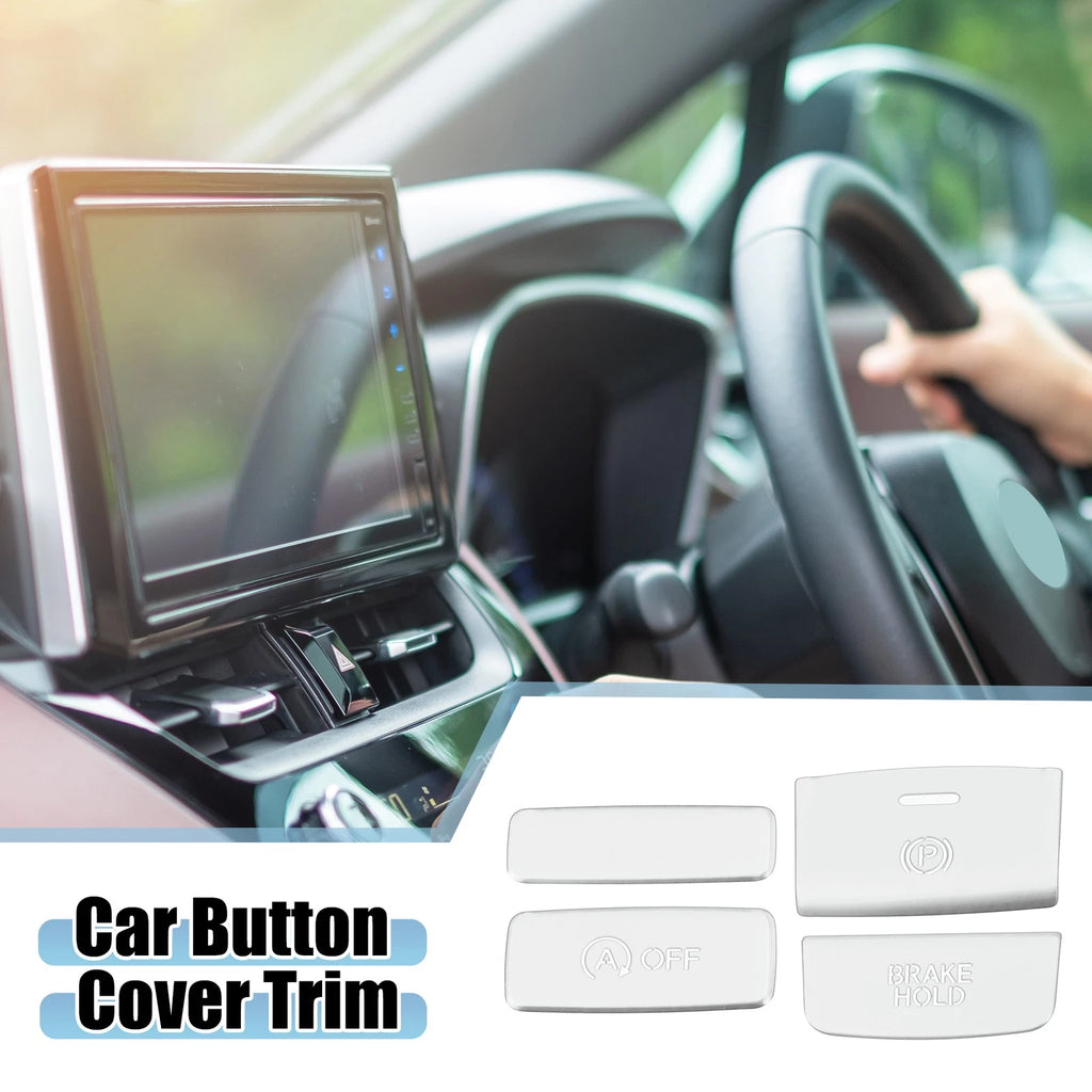 Electronic Handbrake Button Cover Trim for Honda Civic (2022–2023) Aluminum Silver