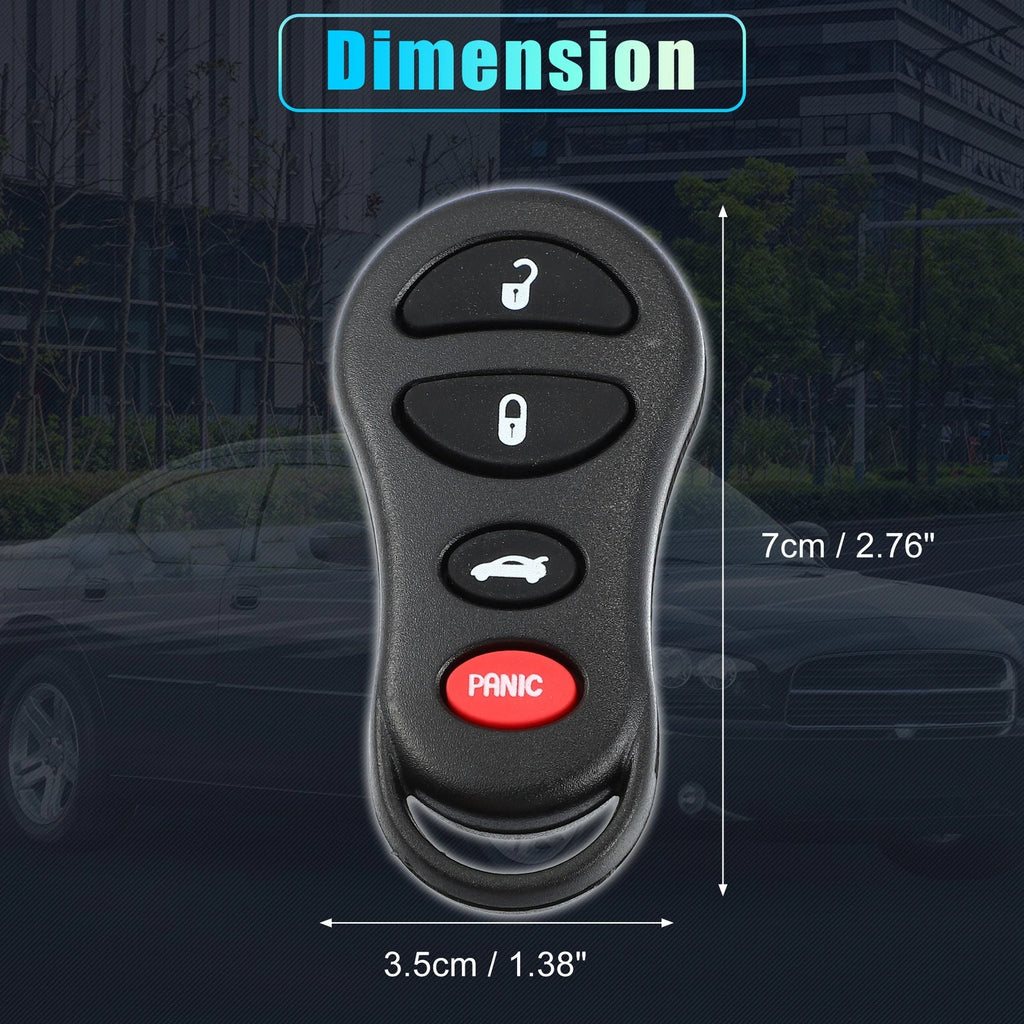 Set of 4 Keyless Entry Remote Key Shell Covers for Jeep Dodge (No Year Specified)
