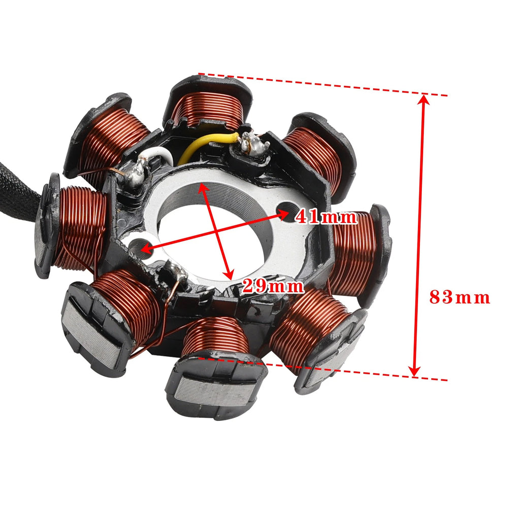 R12 50cc 8 Coil Stator 3-Wire for Kymco Agility Vitality Filly R10 Dink (2005–2023)