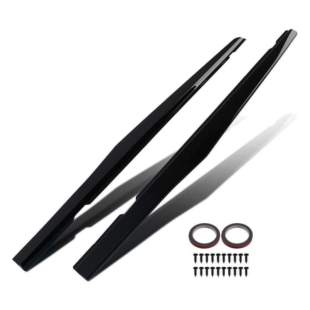 Set of 2 Black Side Skirt Extensions for Chevy Camaro SS LS LT (2010–2015)