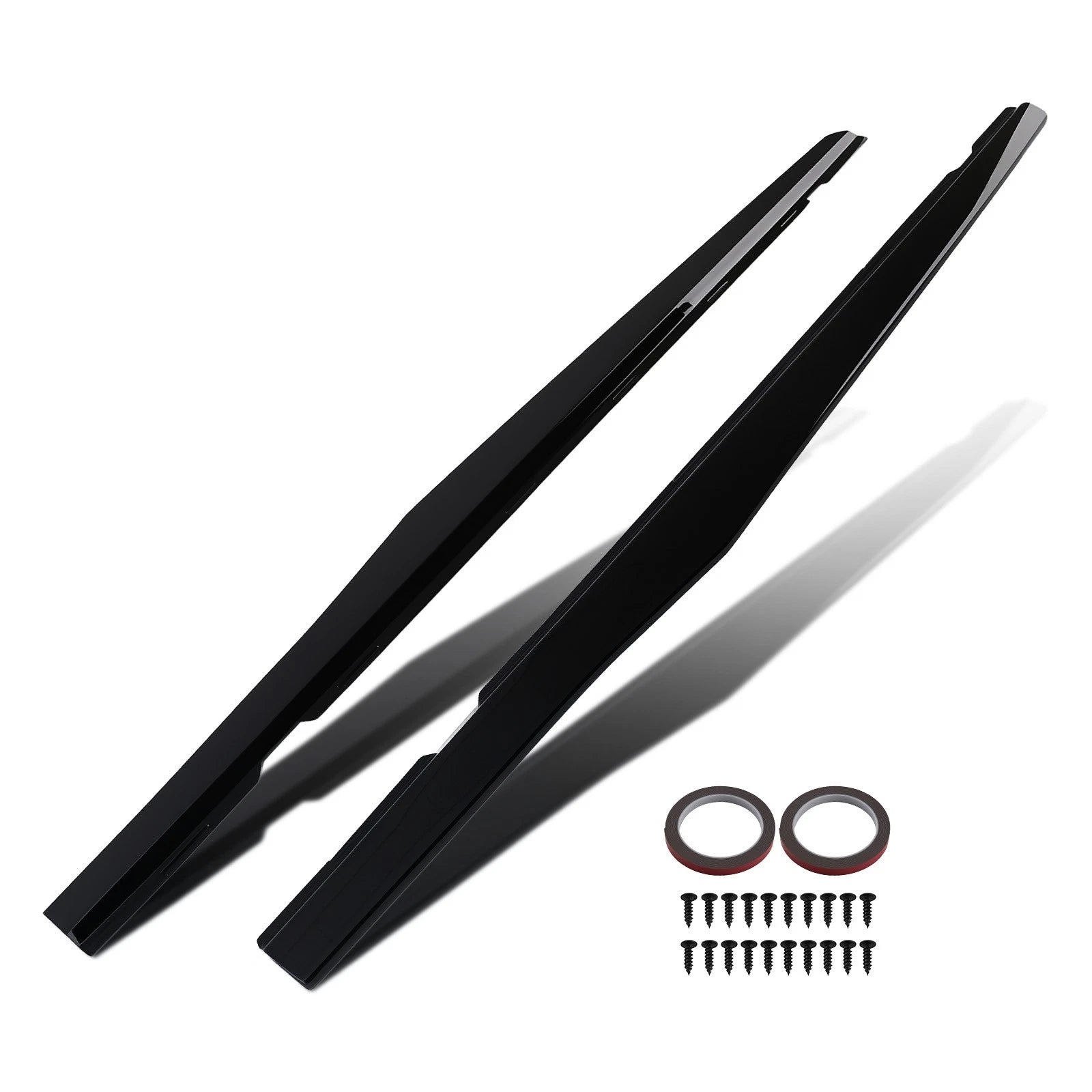 Set of 2 Black Side Skirt Extensions for Chevy Camaro SS LS LT (2010–2015)