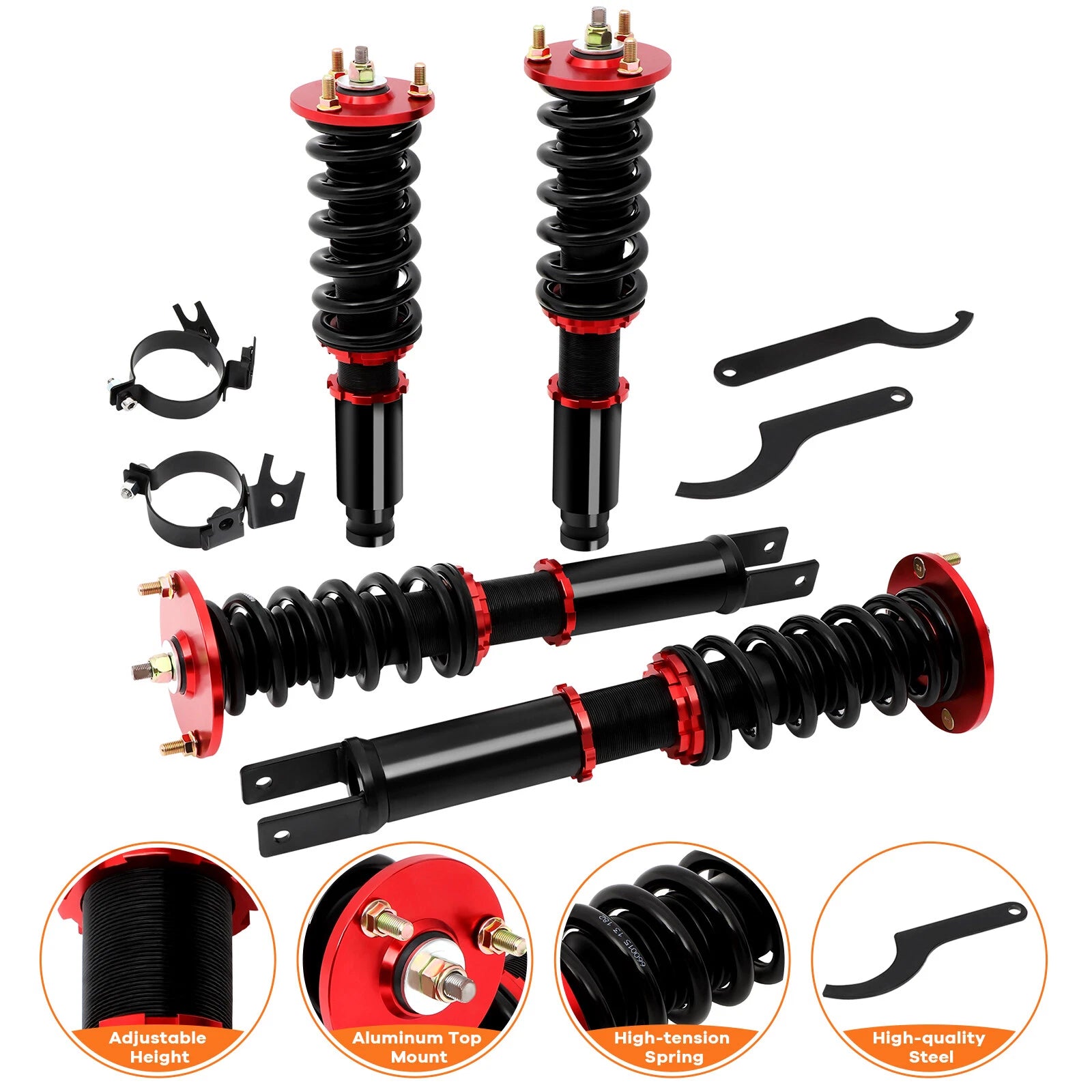 Coilovers for Honda Accord (1990–1997) Adjustable Height Shocks Full Set