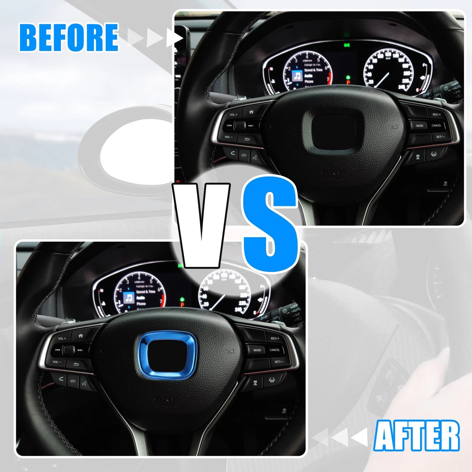 Inner Steering Wheel Center Frame Cover Trim for Honda Accord (2018–2022) Blue 723115126587