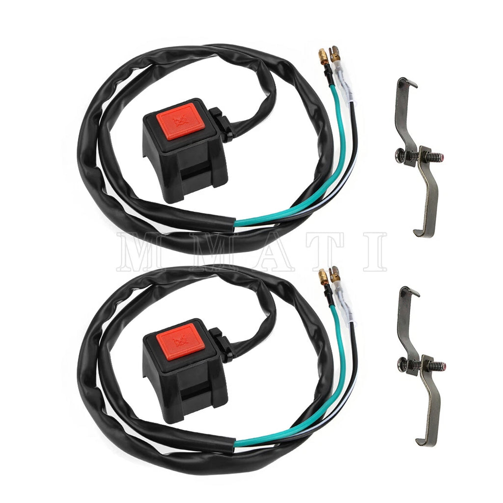 2X Handlebar Kill Stop Switch for Yamaha TT125RM TT225 TT350 TT660 TTR125 TY350 (1990–2006)
