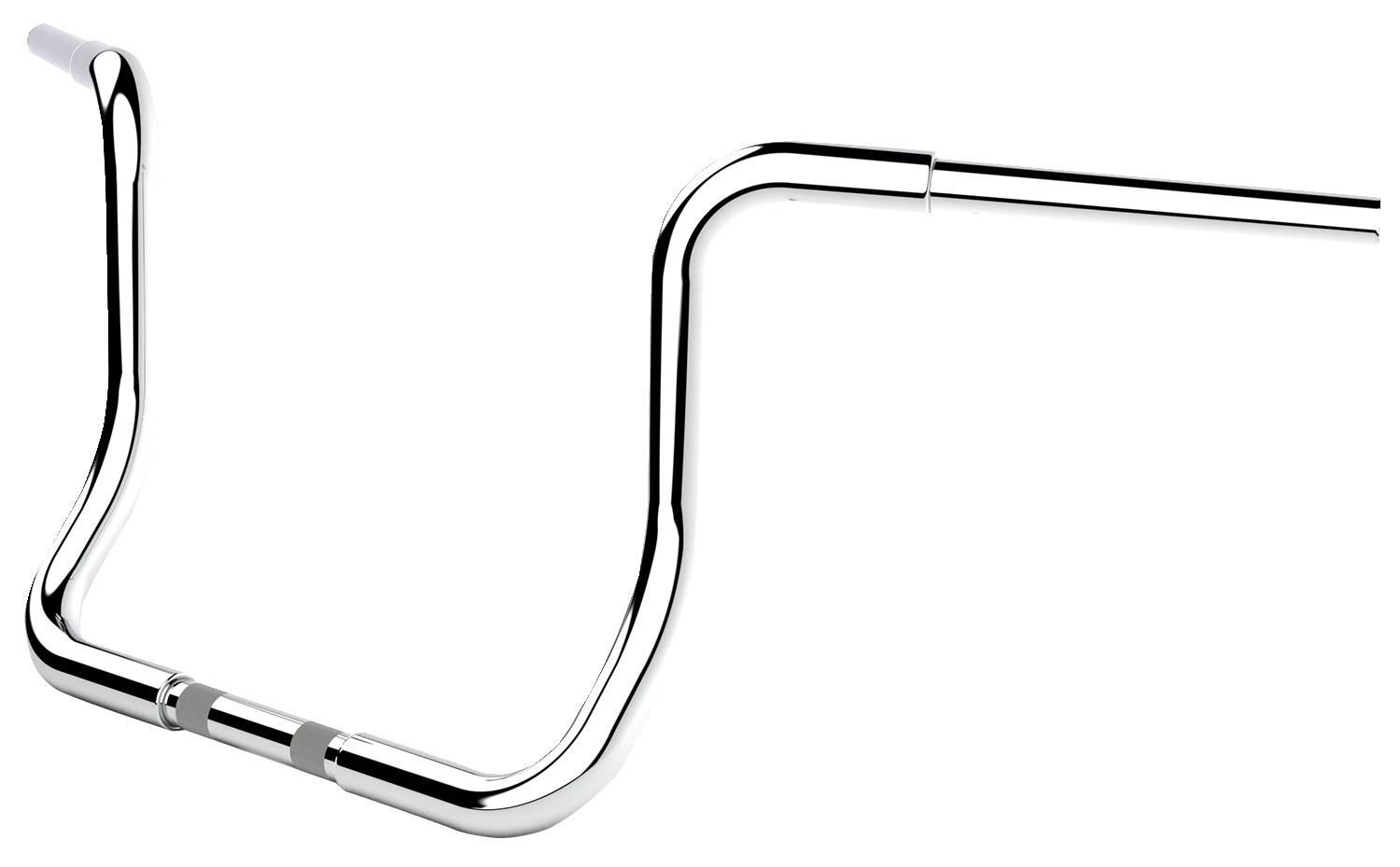 12" Chrome Twin Round Handlebar for LA Choppers (LA-7325-12C)
