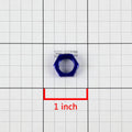 3AN Bulkhead Blue Aluminum Anodized Nut Sealing Locking Fitting Adapter