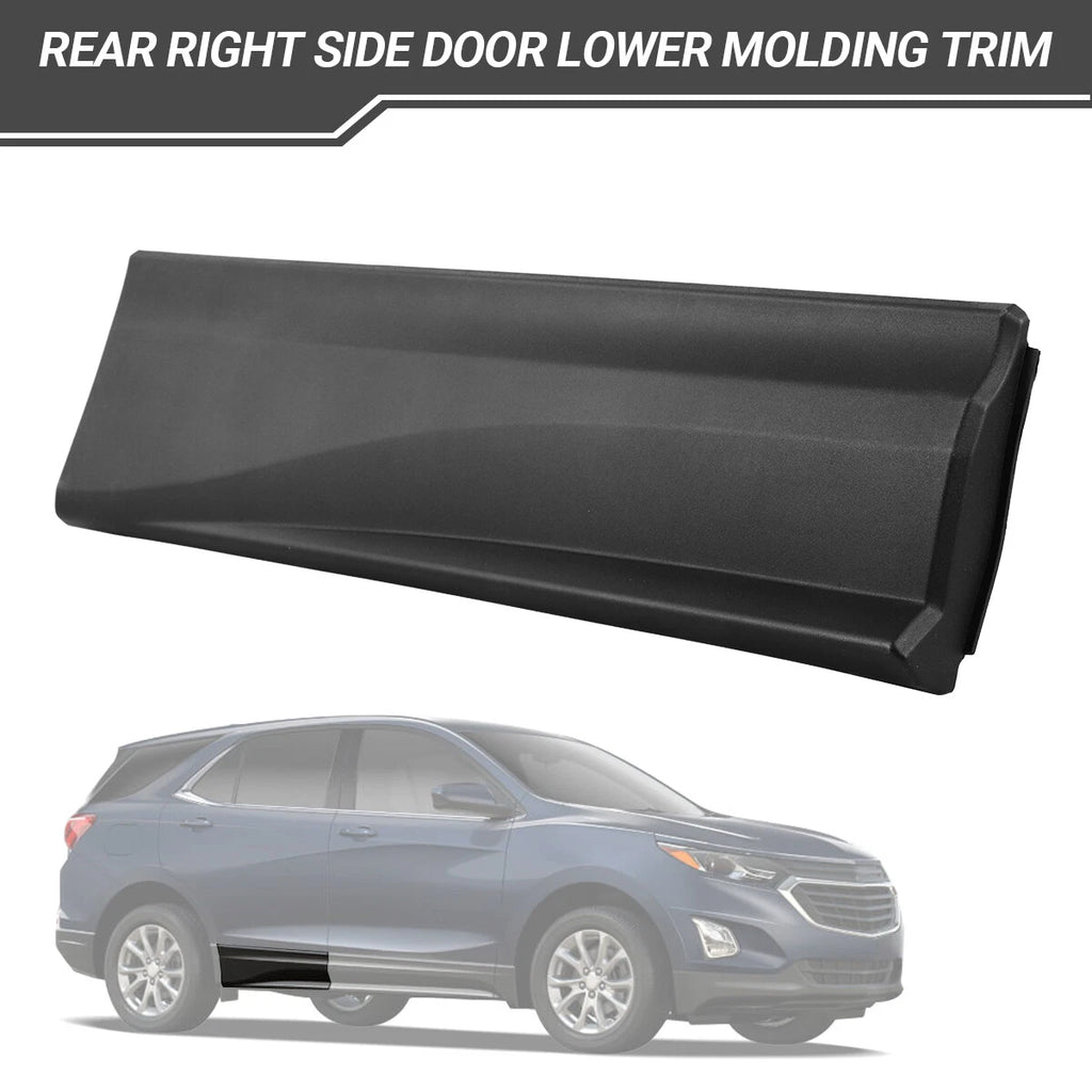 Set of 2 Rear Left & Right Side Door Lower Molding Trim for Chevy Equinox (2018–2020)