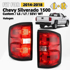 Halogen Tail Light Pair for Chevy Silverado & Sierra 1500 2500 3500 (2014–2019)