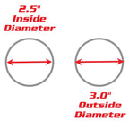 2.5" ID to 3" OD Exhaust Pipe Adapter Coupler - Weld-On, 12" Long