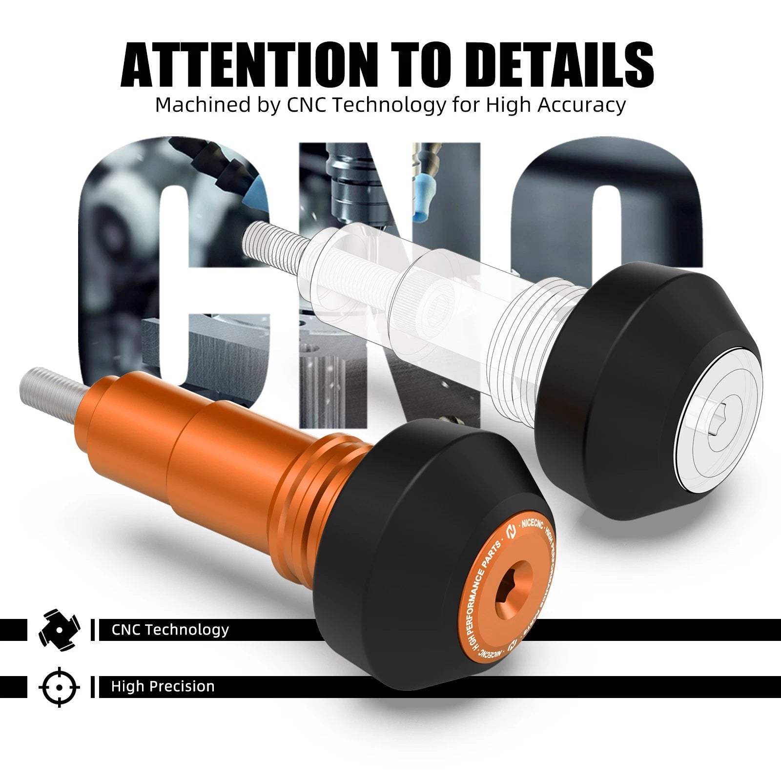 Anodized Frame Slider Crash Protector for KTM 690 SMC/690 SMC R (2008–2023)
