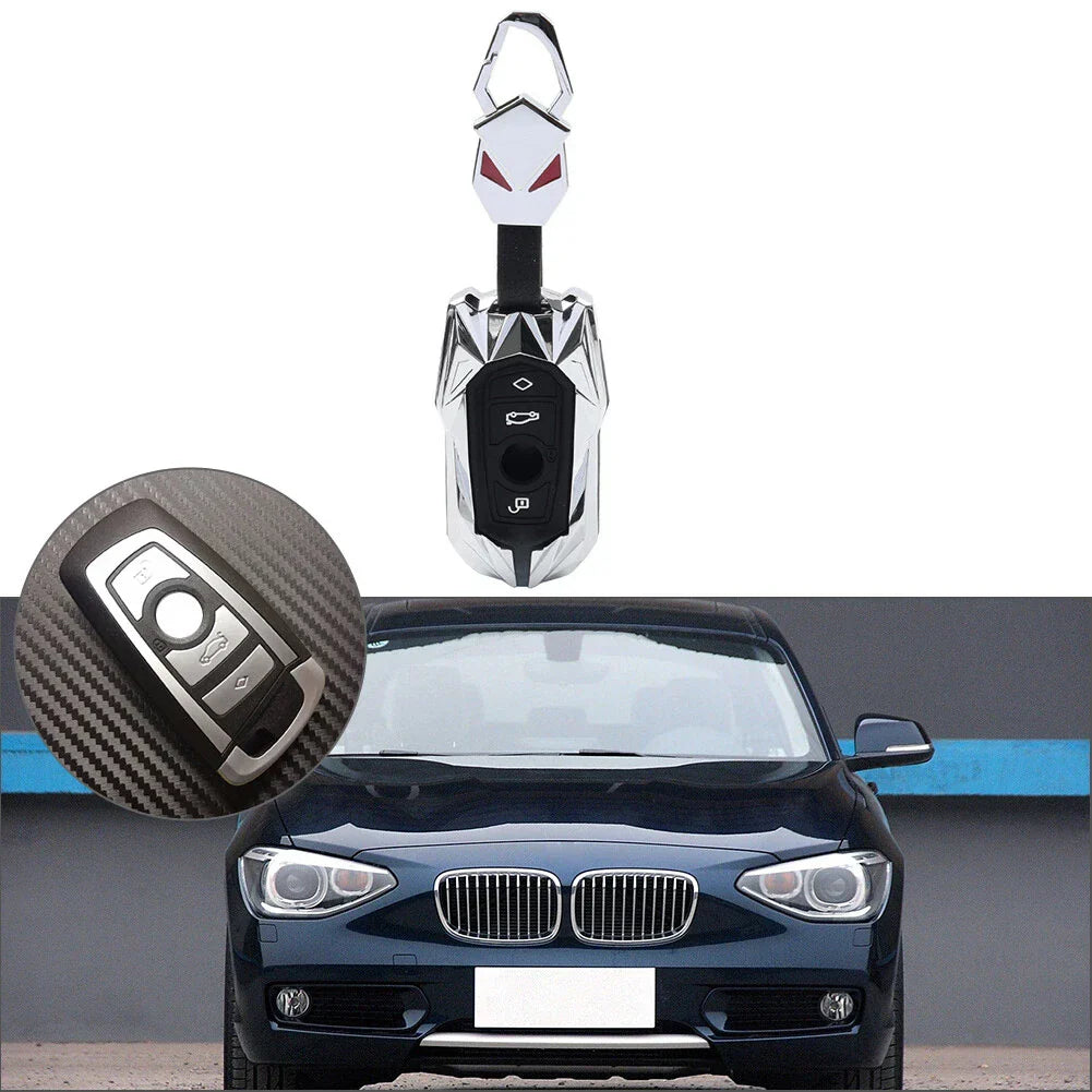 Silver Remote Key Fob Cover for BMW 1 2 3 4 5 6 7 Series X3 X4 M2 M3 M4 M5 M6