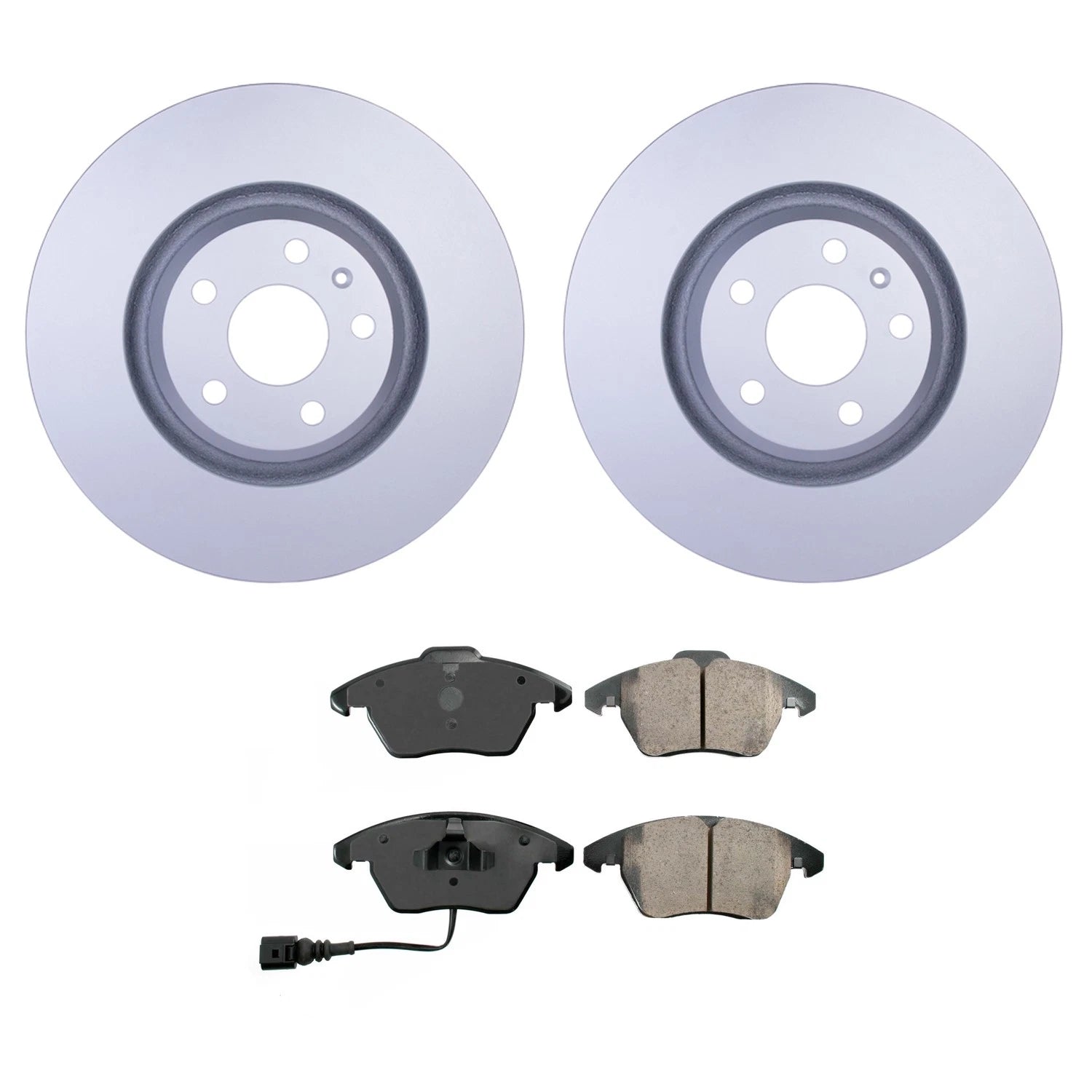 Hella Front Rotors & Akebono EURO Ceramic Brake Pads Kit for Audi TTS Quattro (2009–2015)