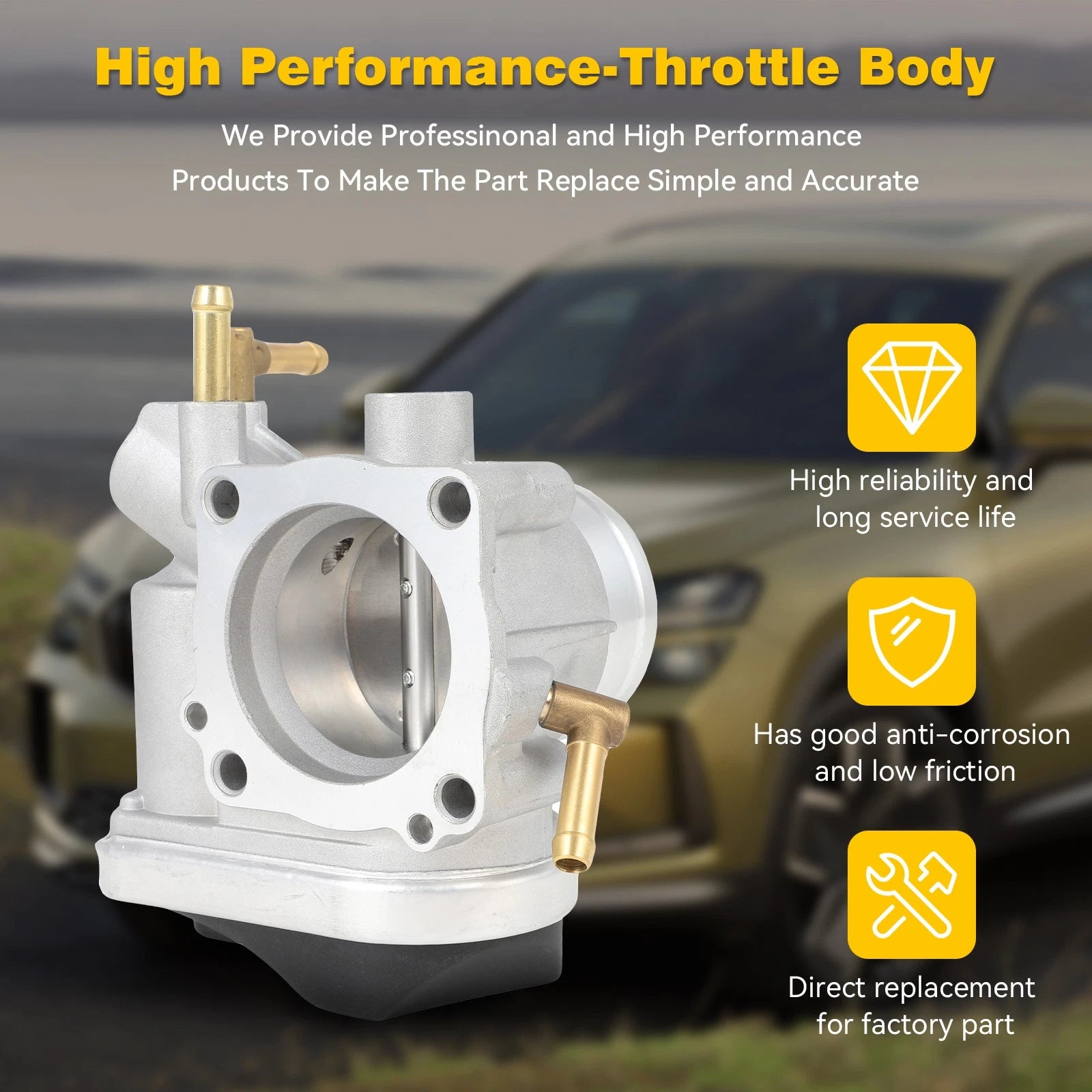 Throttle Body for Volkswagen Beetle Golf Jetta 2.0L