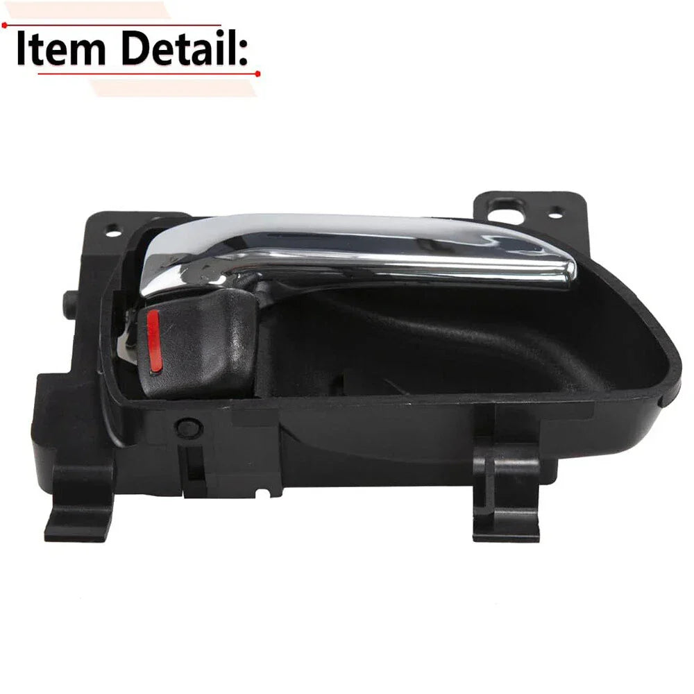 Black Inside Right Door Handle w/ Chrome Lever for Subaru Forester, Impreza