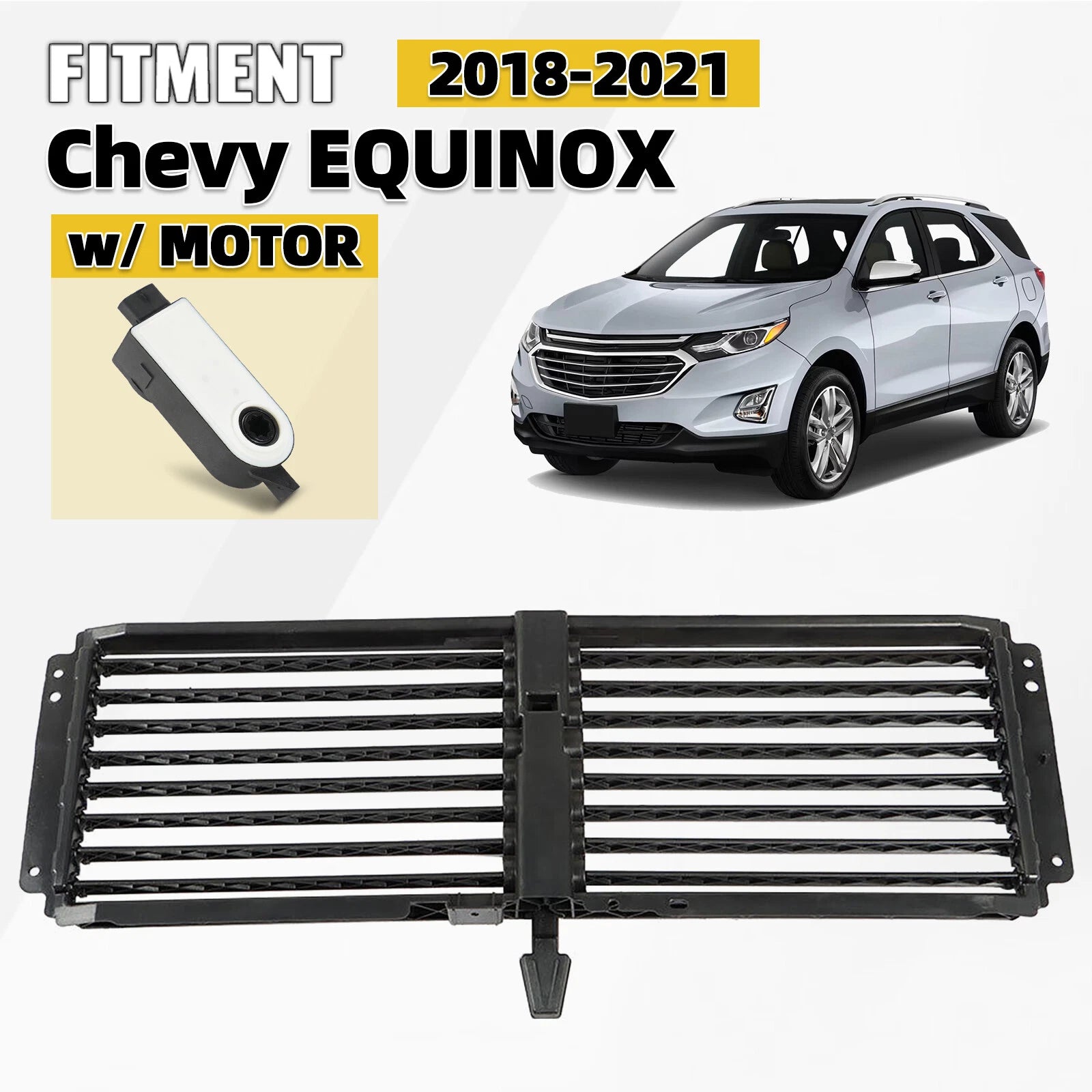 Front Radiator Upper Shutter W/Motor for Chevrolet Equinox GMC Terrain (2018–2021)