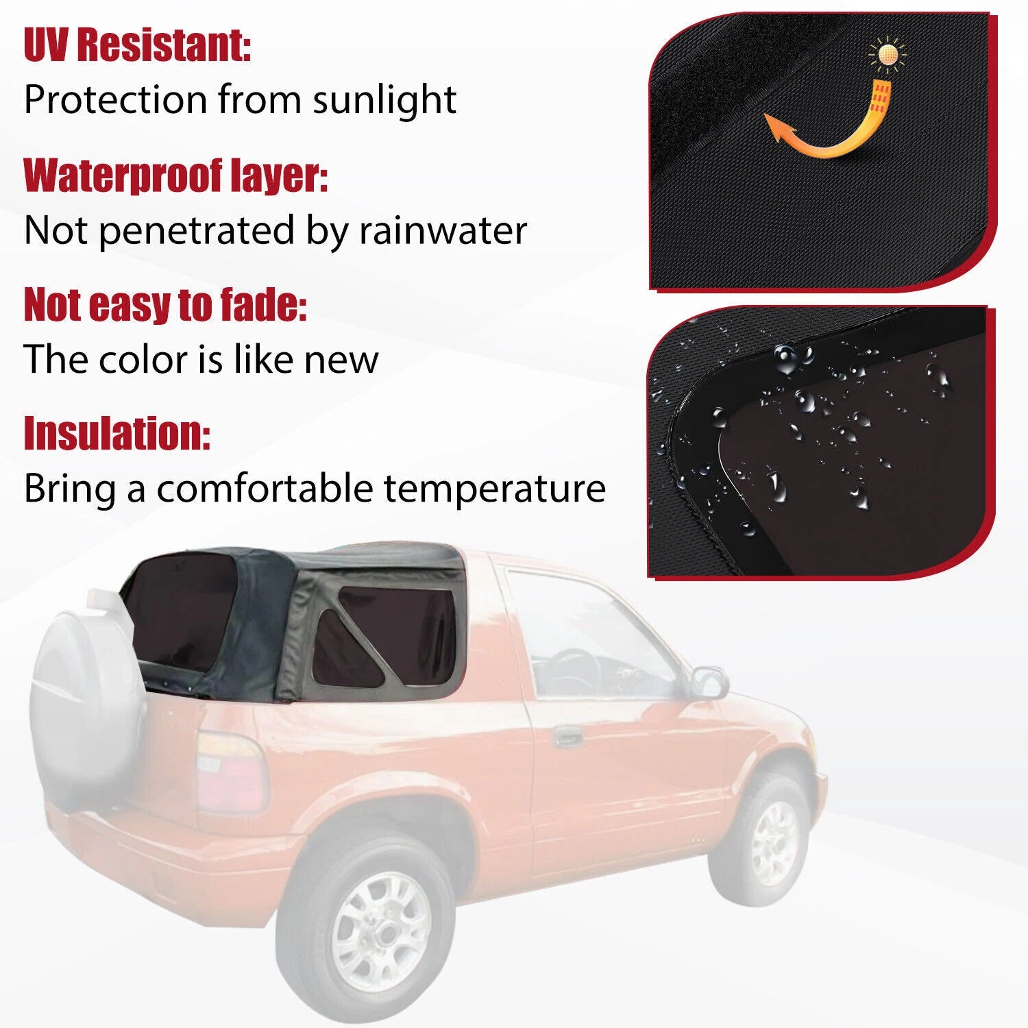 Convertible Soft Top & Plastic Window for Kia Sportage (1996–2002)