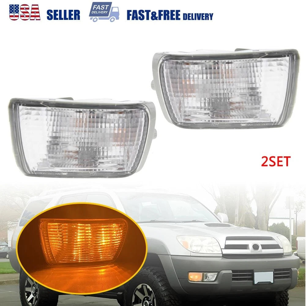 2X Front Bumper Turn Signal Lights DRL for Toyota 4Runner (2003–2005)
