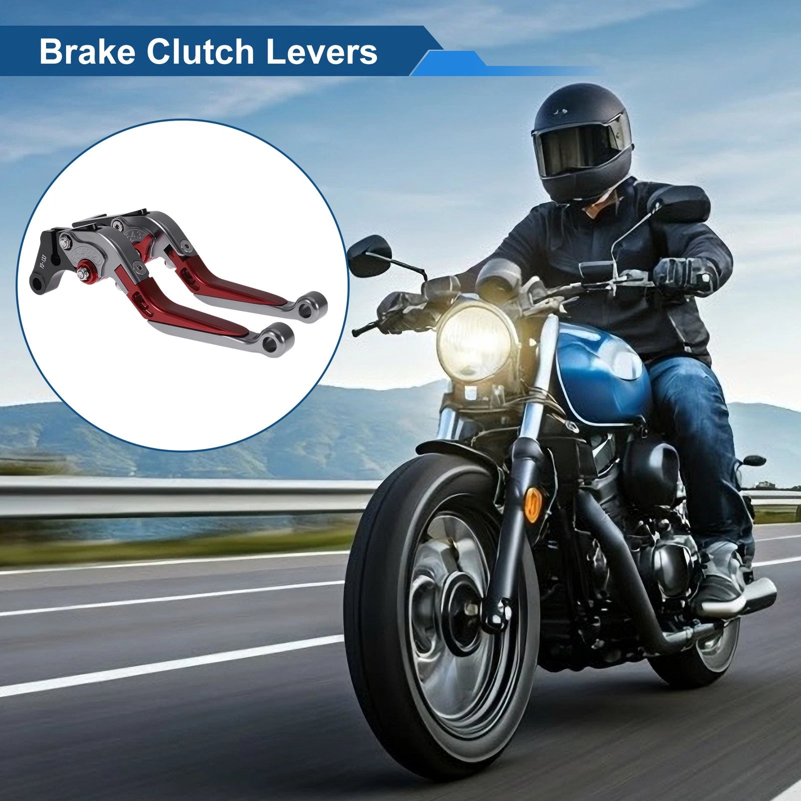 Adjustable Brake Clutch Lever for Suzuki GSXR150 (2017–2020) Titanium Red
