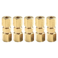 3/16 Inch Brass Inverted Flare Union Compression Fitting, 5 x Set for Vehicle
