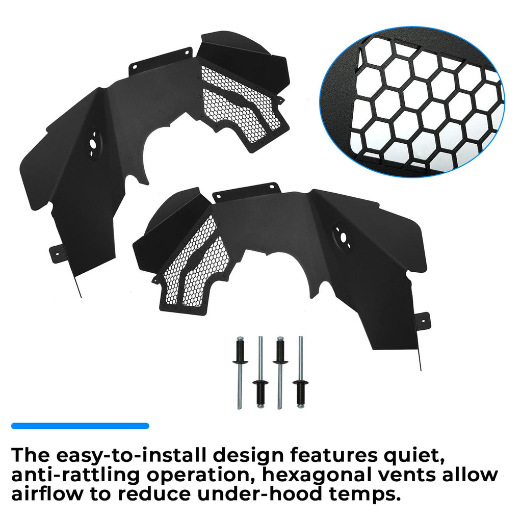 Front Inner Fender Liners Flares for Jeep Wrangler JK JKU (2007–2018)