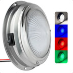 6" RGBW LED Dome Ceiling Light for 12V Vehicles (Stainless Steel)