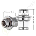 Set of 20 Chrome 12x1.5 Lug Nuts for Toyota Tacoma, Corolla, RAV4, FJ Cruiser, Yaris