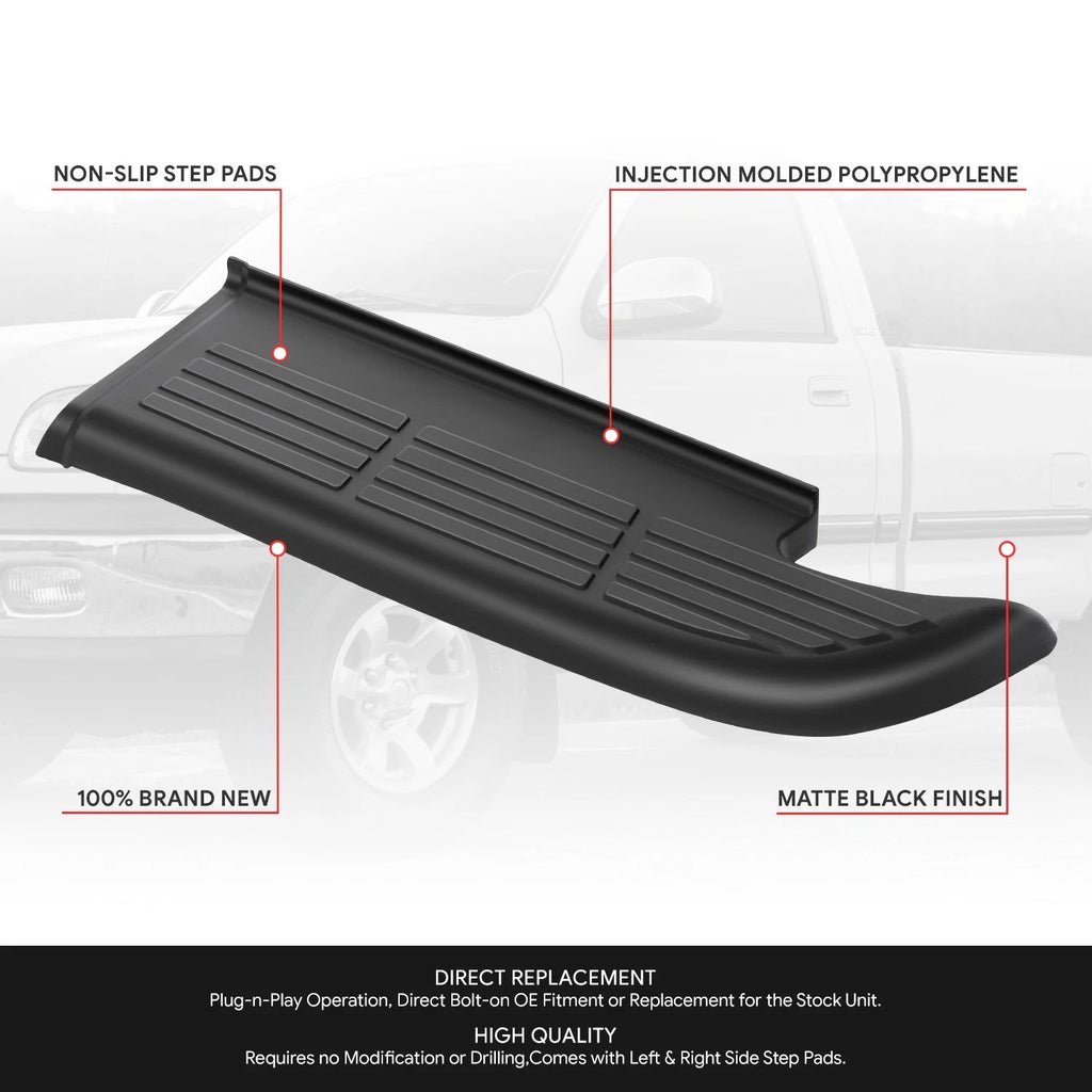 Set of 2 Step Pads for Toyota Tundra (2000–2006) Matte Black