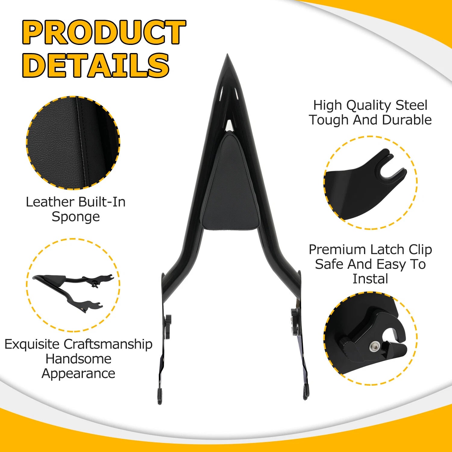 28" Backrest Sissy Bar for Harley Road Glide (2009-2025)