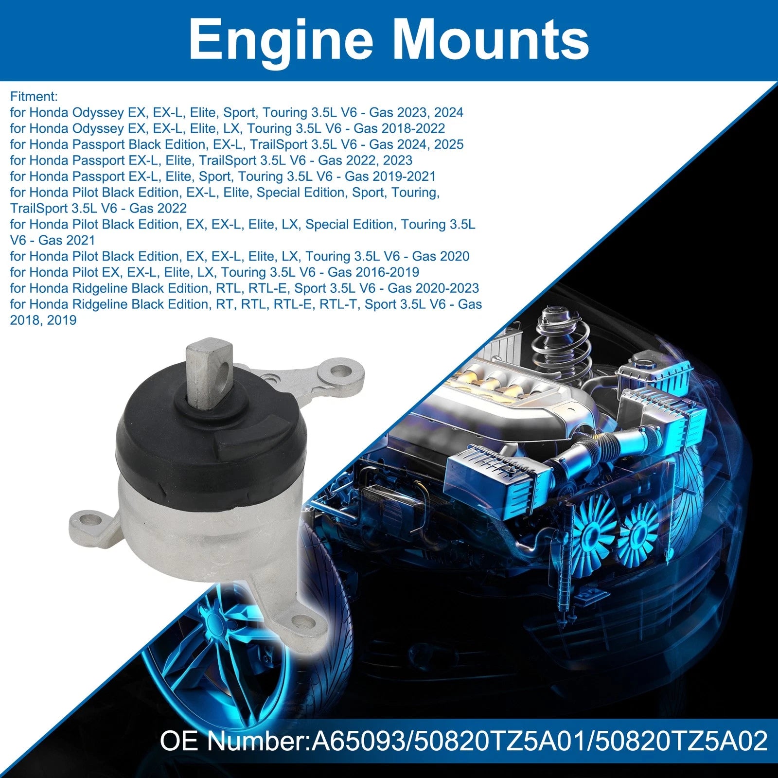 Engine Motor Mount for Honda Odyssey EX 3.5L V6 (2023) No.A65093