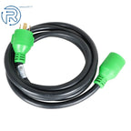 4-Prong 10ft 30Amp Generator RV Power Extension Cord L14-30 for RVs