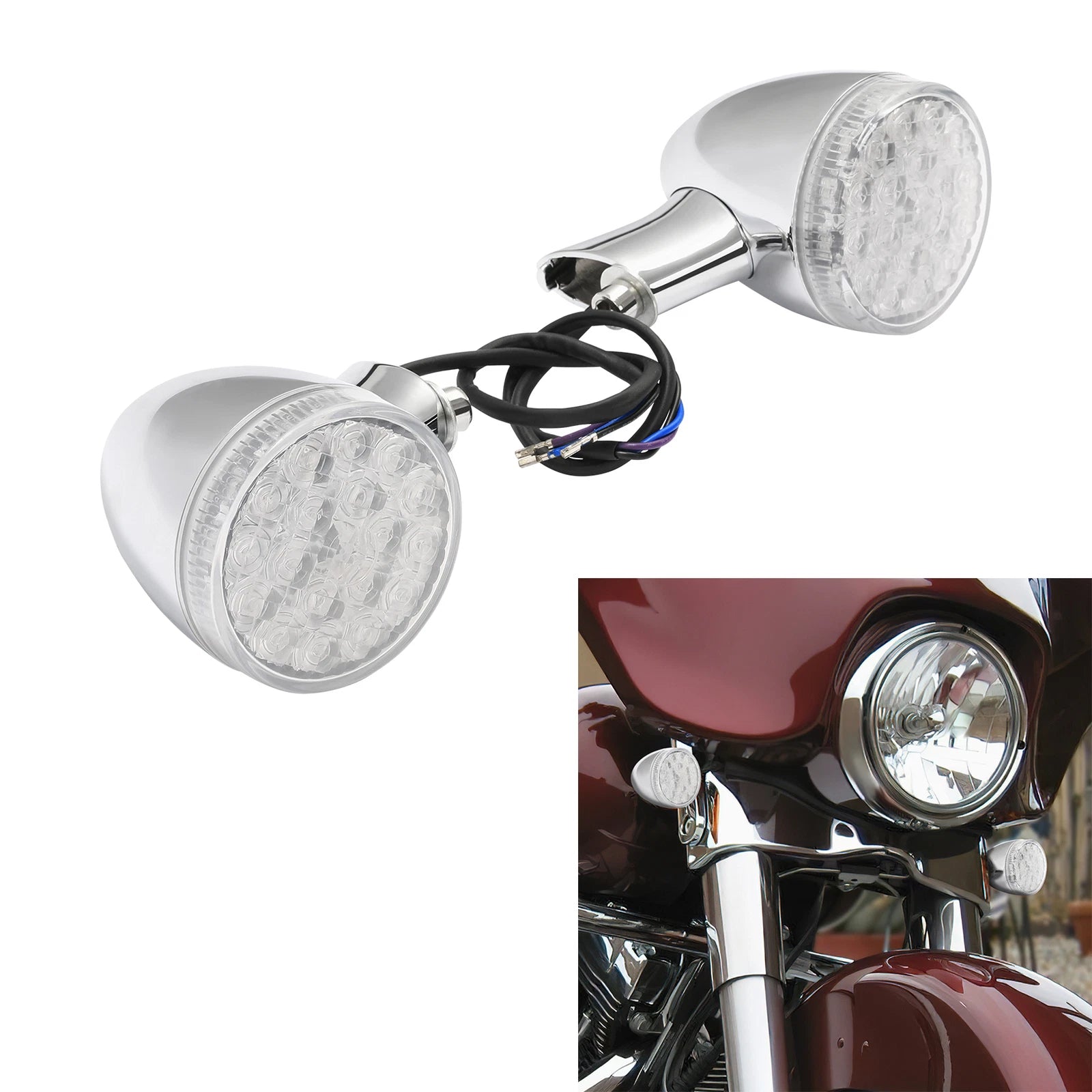 Front Turn Signal Light for Harley Electra Glide, Street Glide, Road King (2009–2023)
