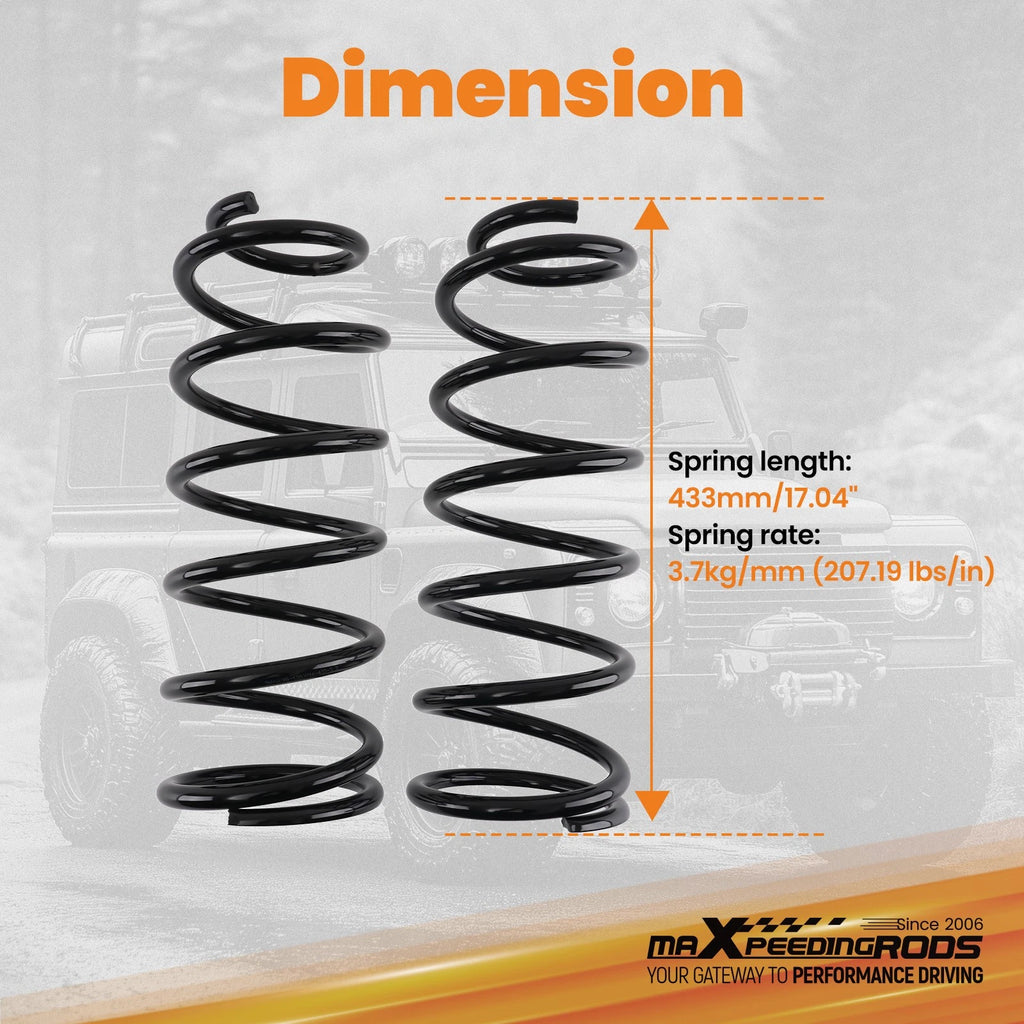 2X Rear Coil Springs 2.5 Inch for Toyota 4Runner/FJ Cruiser (2003–2024)