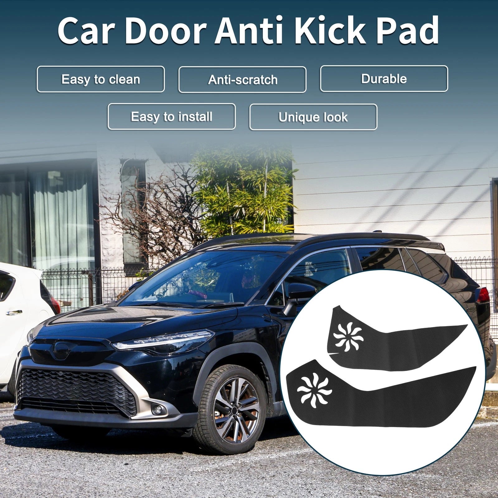 Leather Anti Kick Pad Sticker for Toyota Corolla Cross (2022–2023)