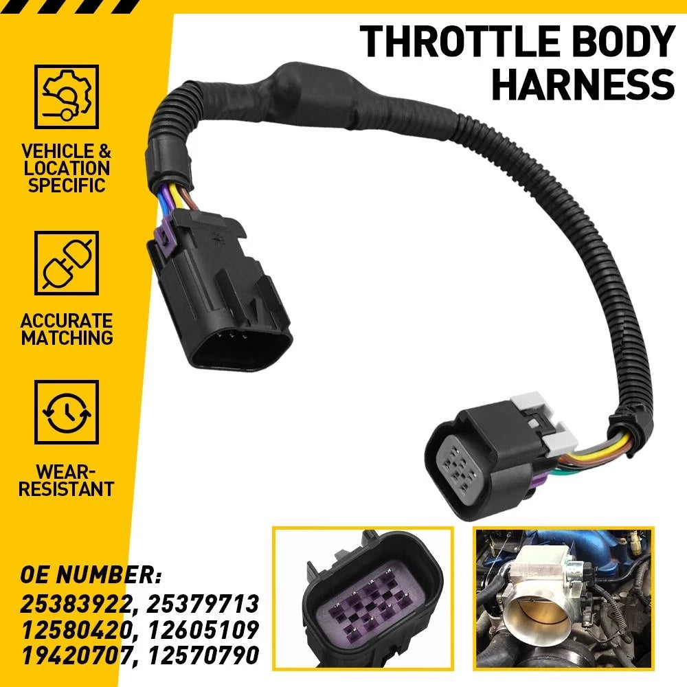 8 Pin to 6 Pin Throttle Body Adapter Harness for GM Trucks V8 (2003–2007) 25383922
