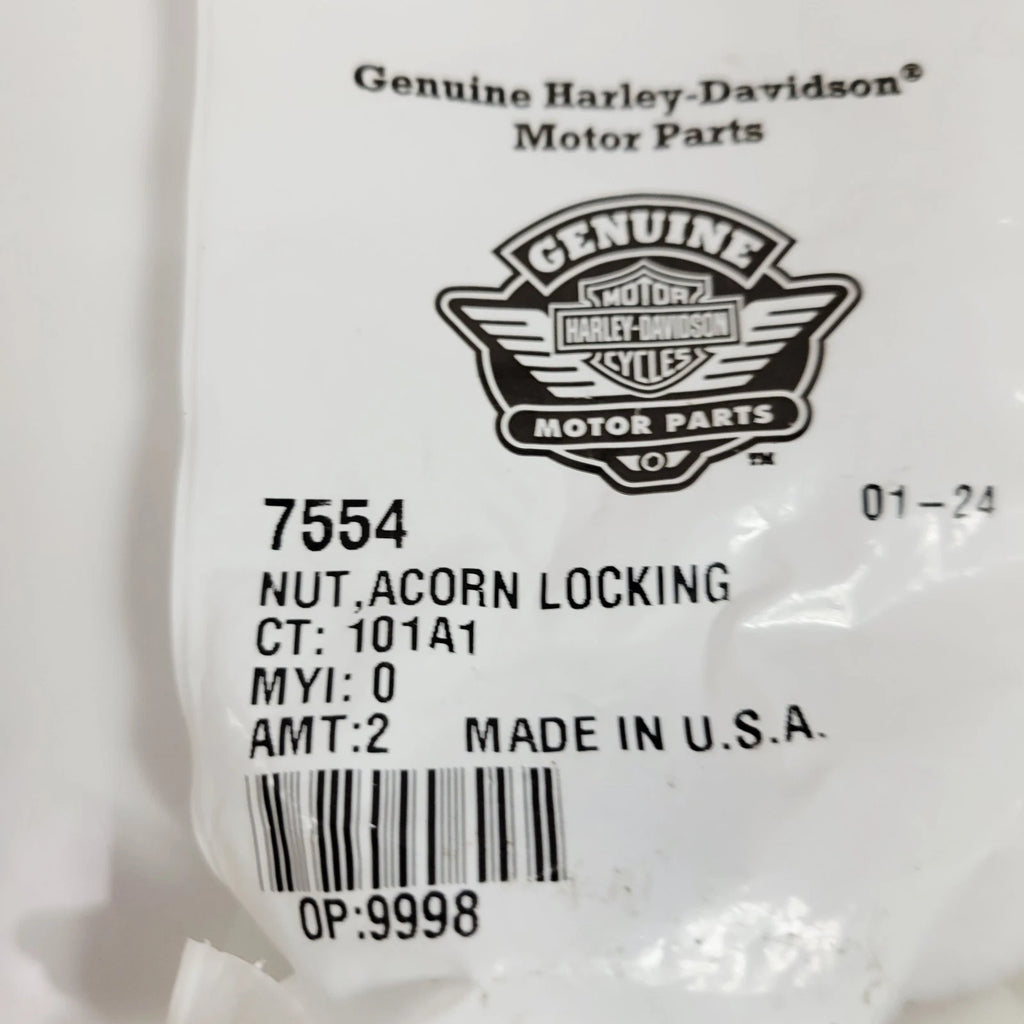2X Acorn Locking Nuts for Harley-Davidson (7554)