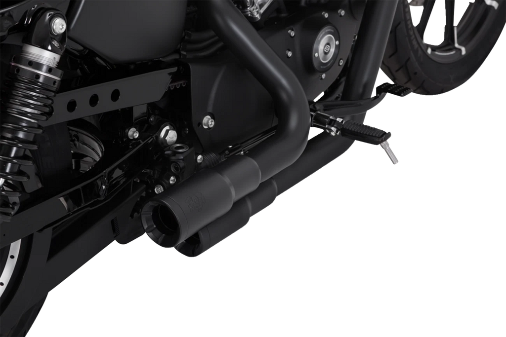 Vance & Hines Mini Grenades Exhaust for Harley Fat Boy (2007–2009) Matte Black