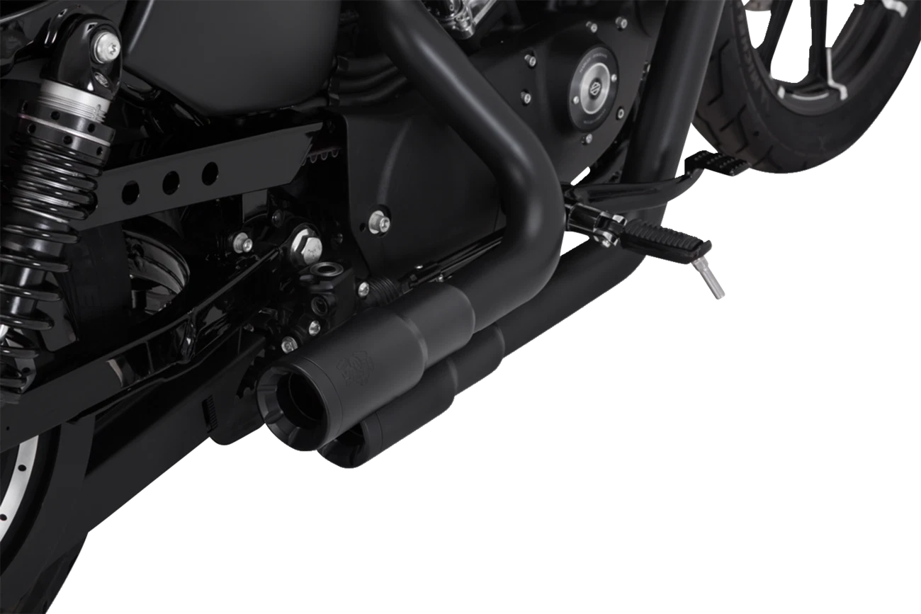 Vance & Hines Mini Grenades Exhaust for Harley Fat Boy (2007–2009) Matte Black