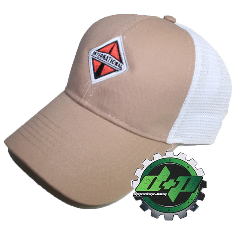 International Trucks Tan Hat with White Mesh Back Cap