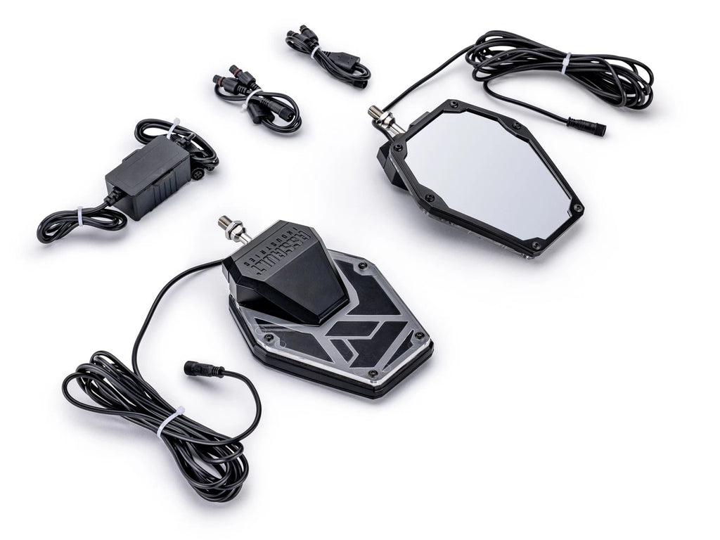 Assault Industries LED Lighted Convex Side Mirrors for B2C (No Clamp Mount)