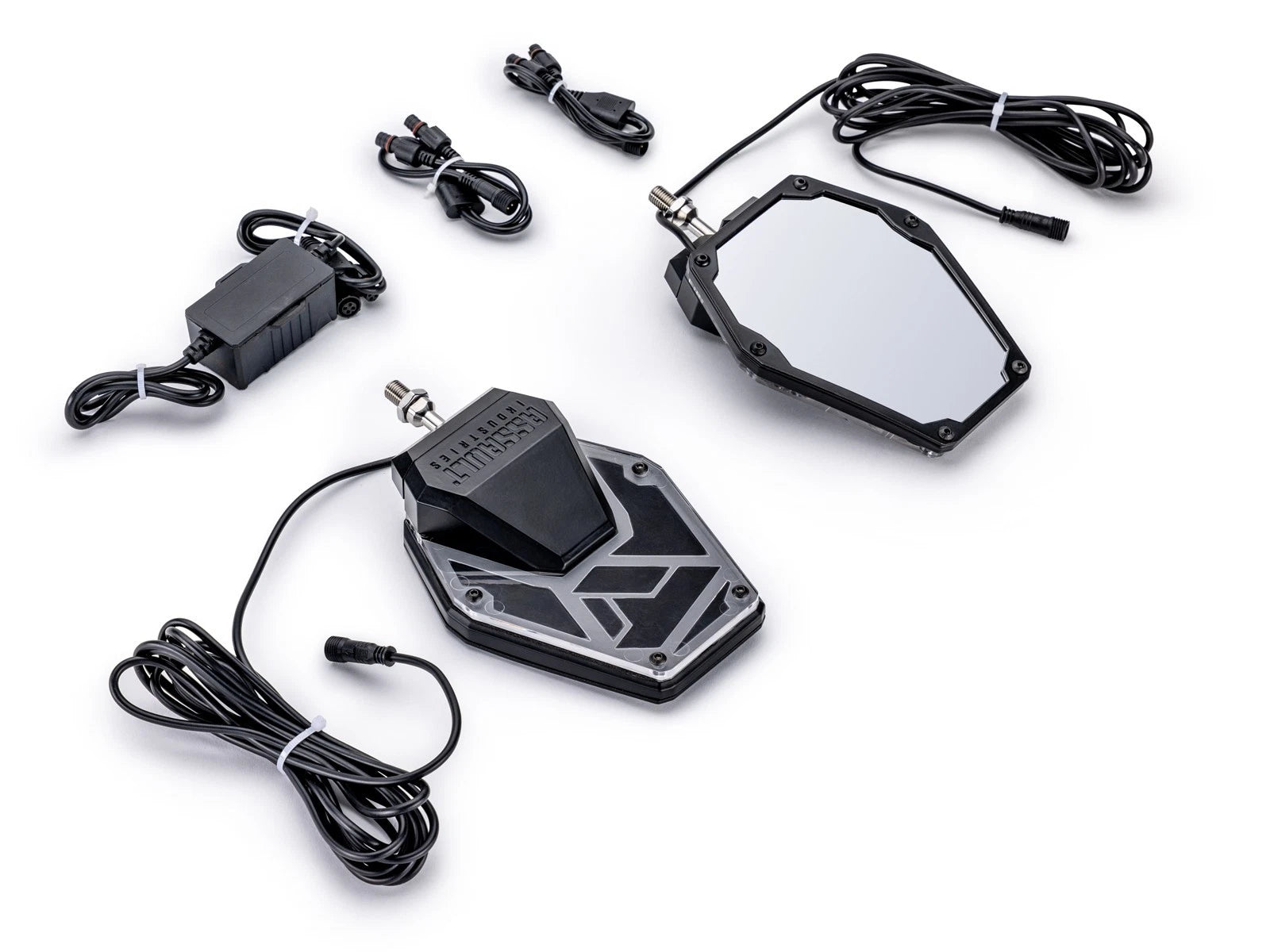 Assault Industries LED Lighted Convex Side Mirrors for B2C (No Clamp Mount)